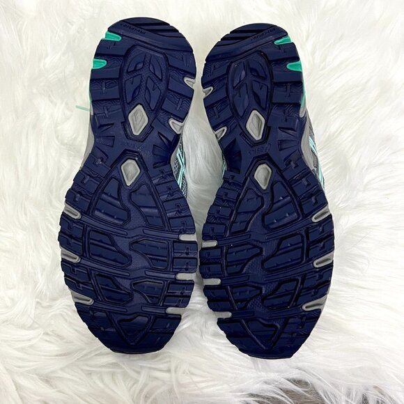 Asics Gel Sonoma Womens 9 Trail Running Shoes Gray Turquoise Athletic - Picture 6 of 11